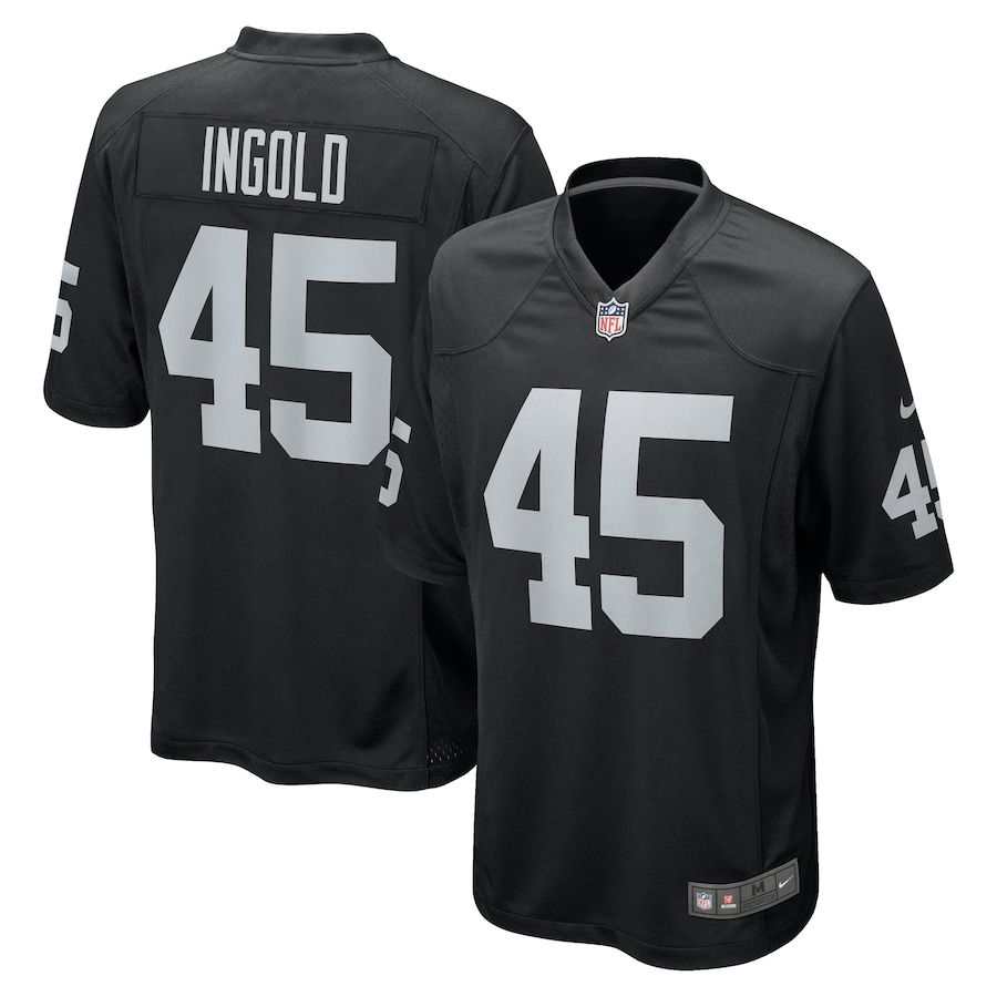 Men Oakland Raiders #45 Alec Ingold Nike Black Game NFL Jersey